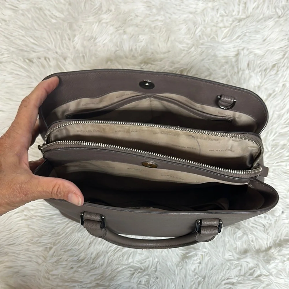 Michael Kors Brown Satchel Saffiano Leather